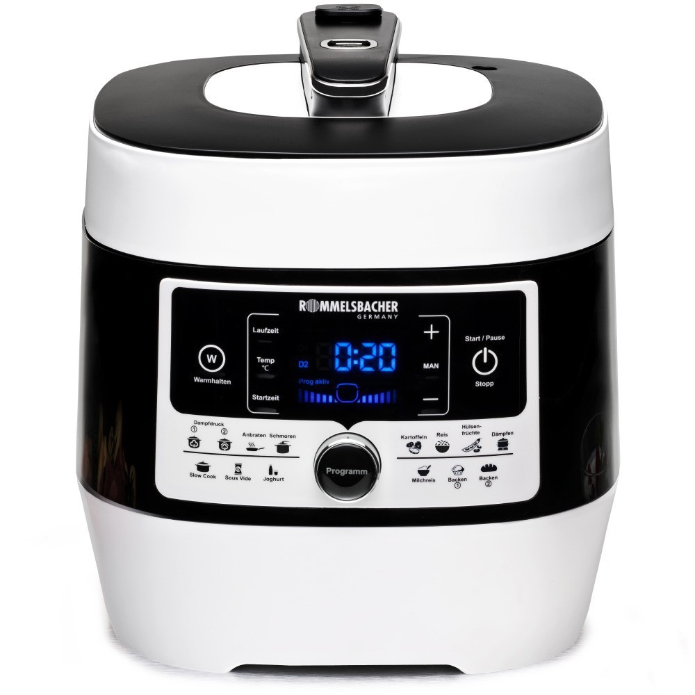 High pressure multicooker Rommelsbacher, white/black