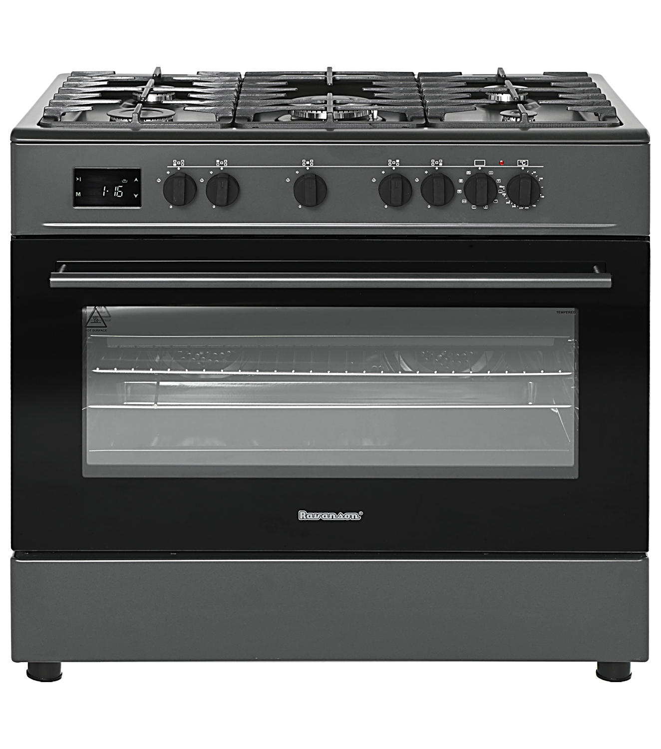 RAVANSON Gas cooker, black