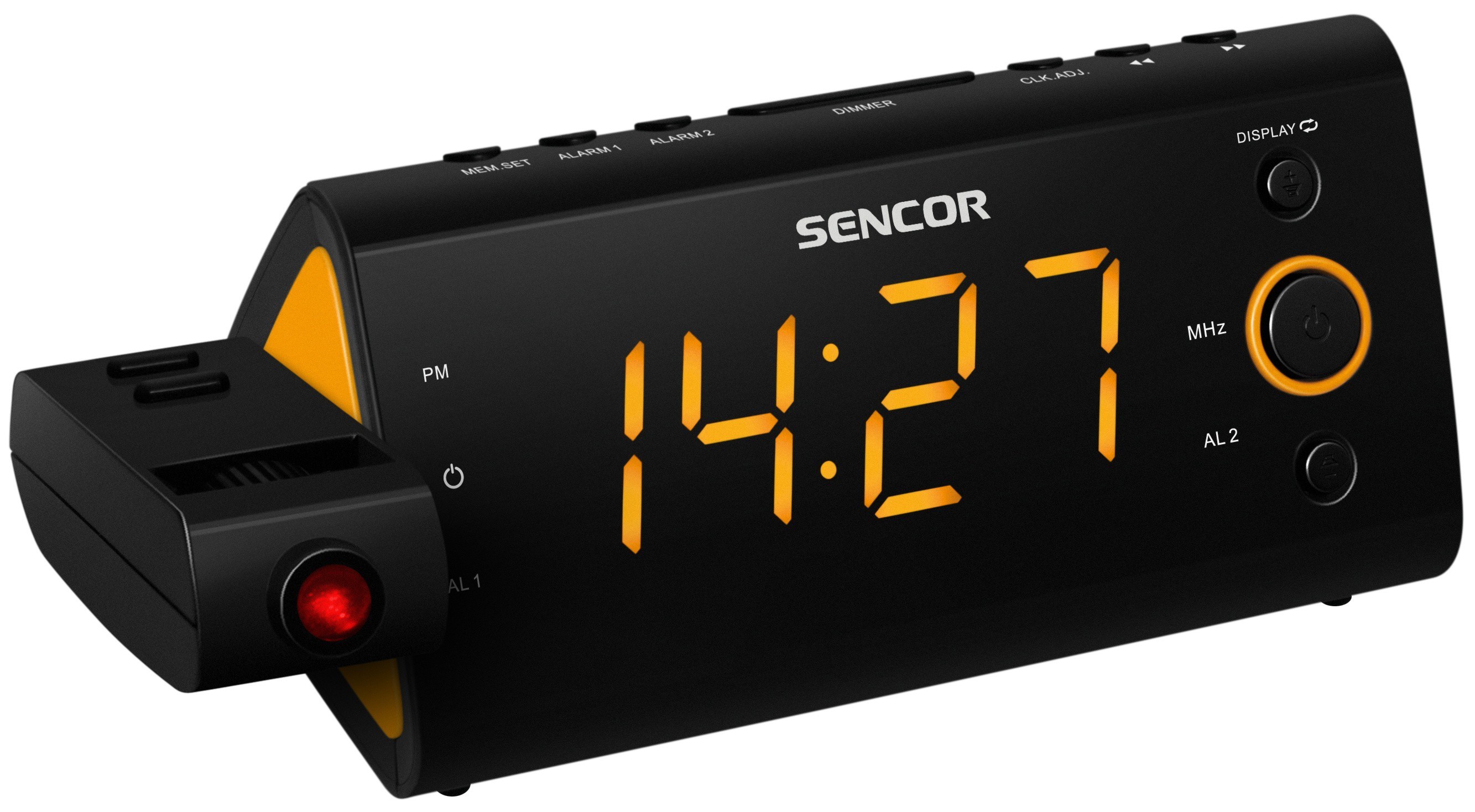 Clock radio Sencor, black/orange (SRC330OR)