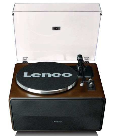 Turntable with built-in speakers and bluetooth- walnut Lenco