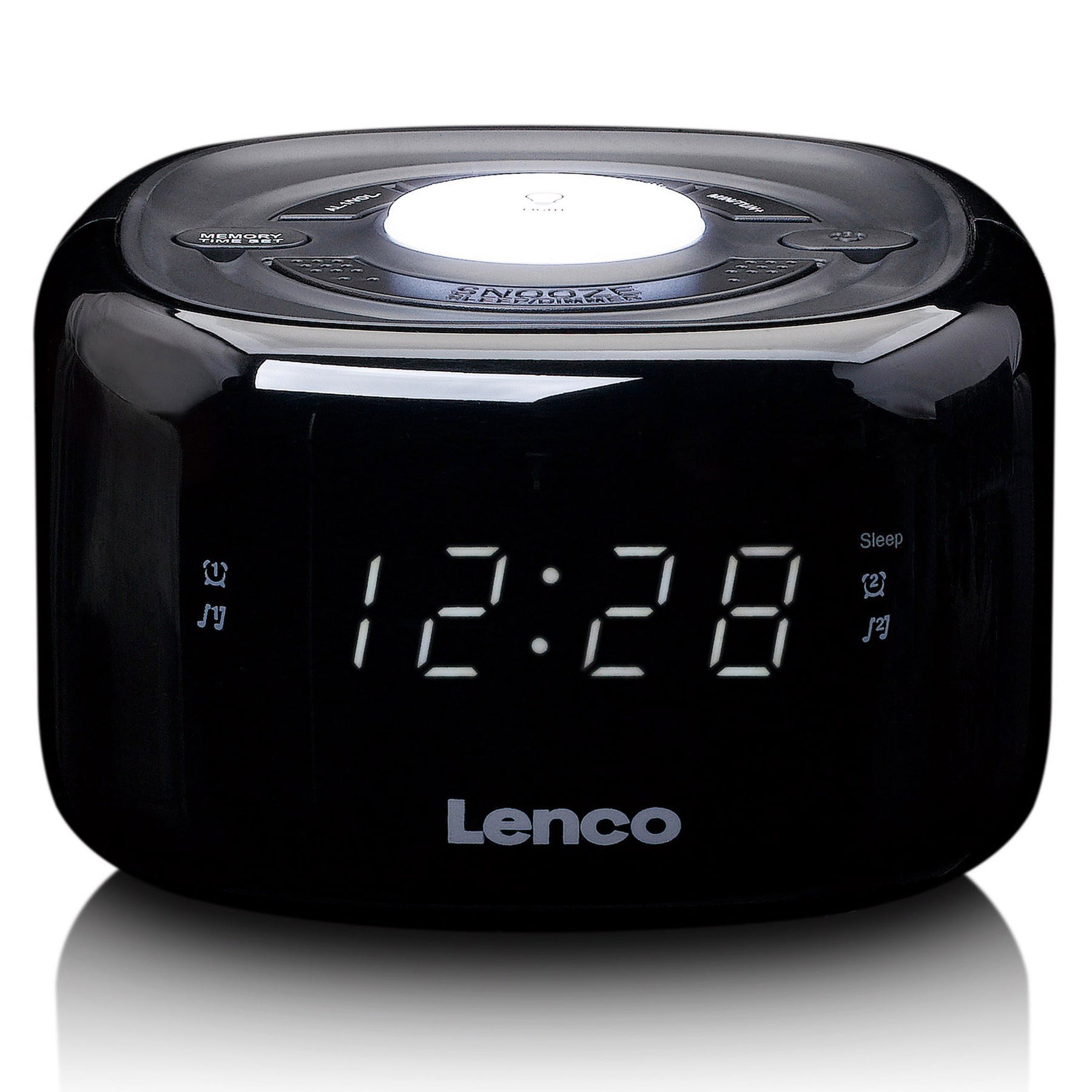 FM alarm clock radio with night