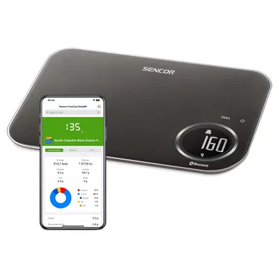 Kitchen scale with Bluetooth Sencor, black