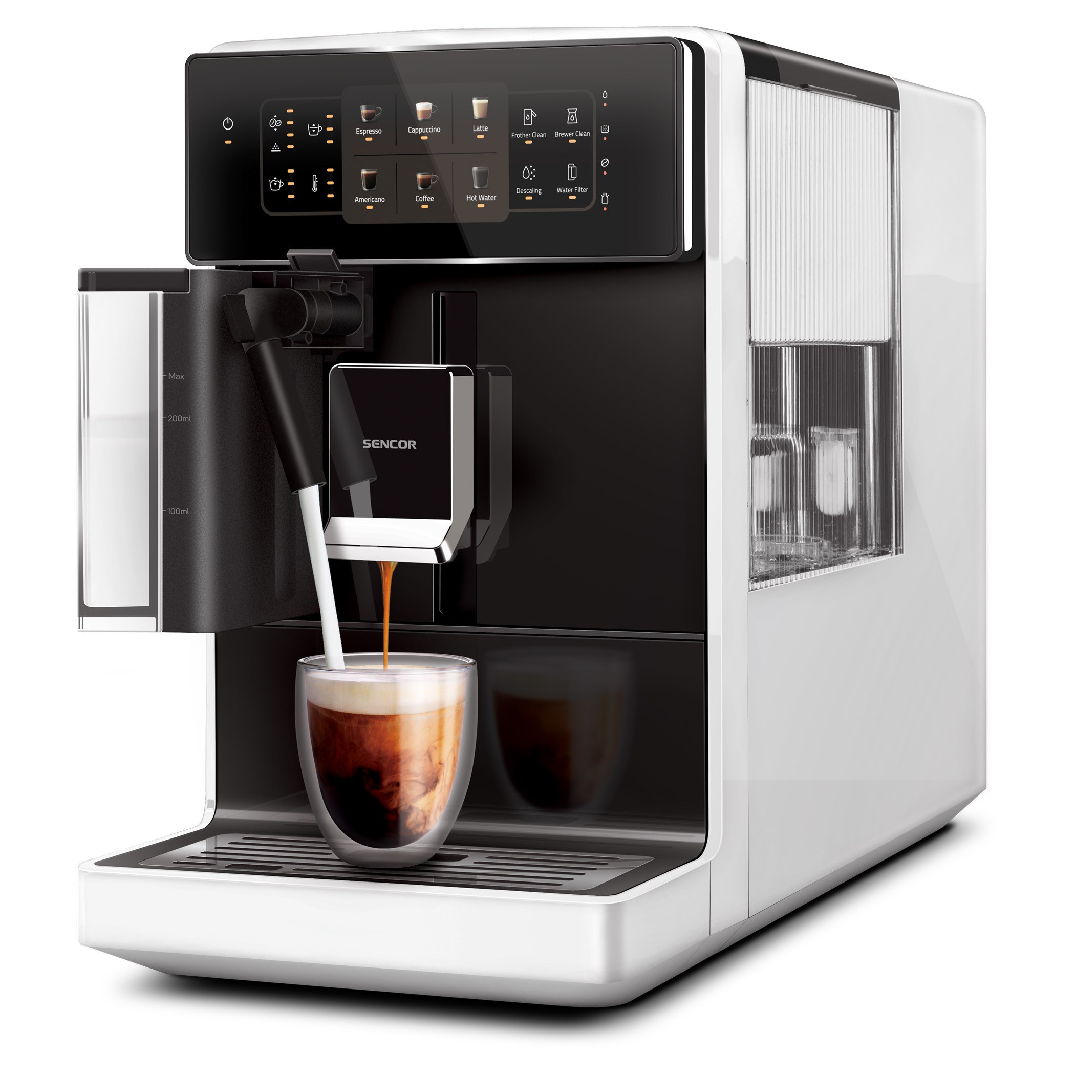 Automatic espresso/cappuccino machine Sencor, white (SES9301WH)