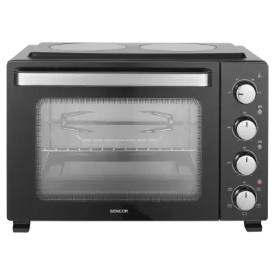 Pöytäkierto-uuni Sencor SEO3580BK, 2 keraamisella levyalueella