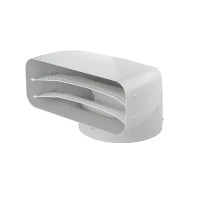 Õhupuhastaja ühendustoru kandiliselt 222x89 mm ümarale 150 mm põlv 90° Ciarko Design